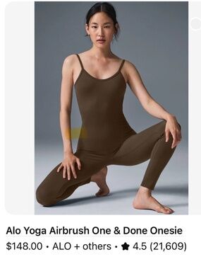 Alo Yoga full-length bodysuit / unitard espresso brown color 🤎 XS
